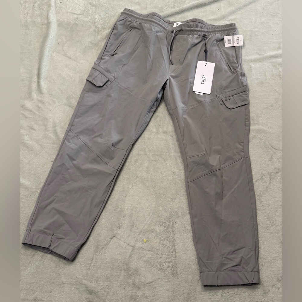 Twice Slim Straight Gray Joggers Pants W38 New With Tags